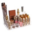 3 Piece Transparent Acrylic Cosmetic Organizer Set – Clear – Features 8 Drawers for Lipsticks and Jewelry