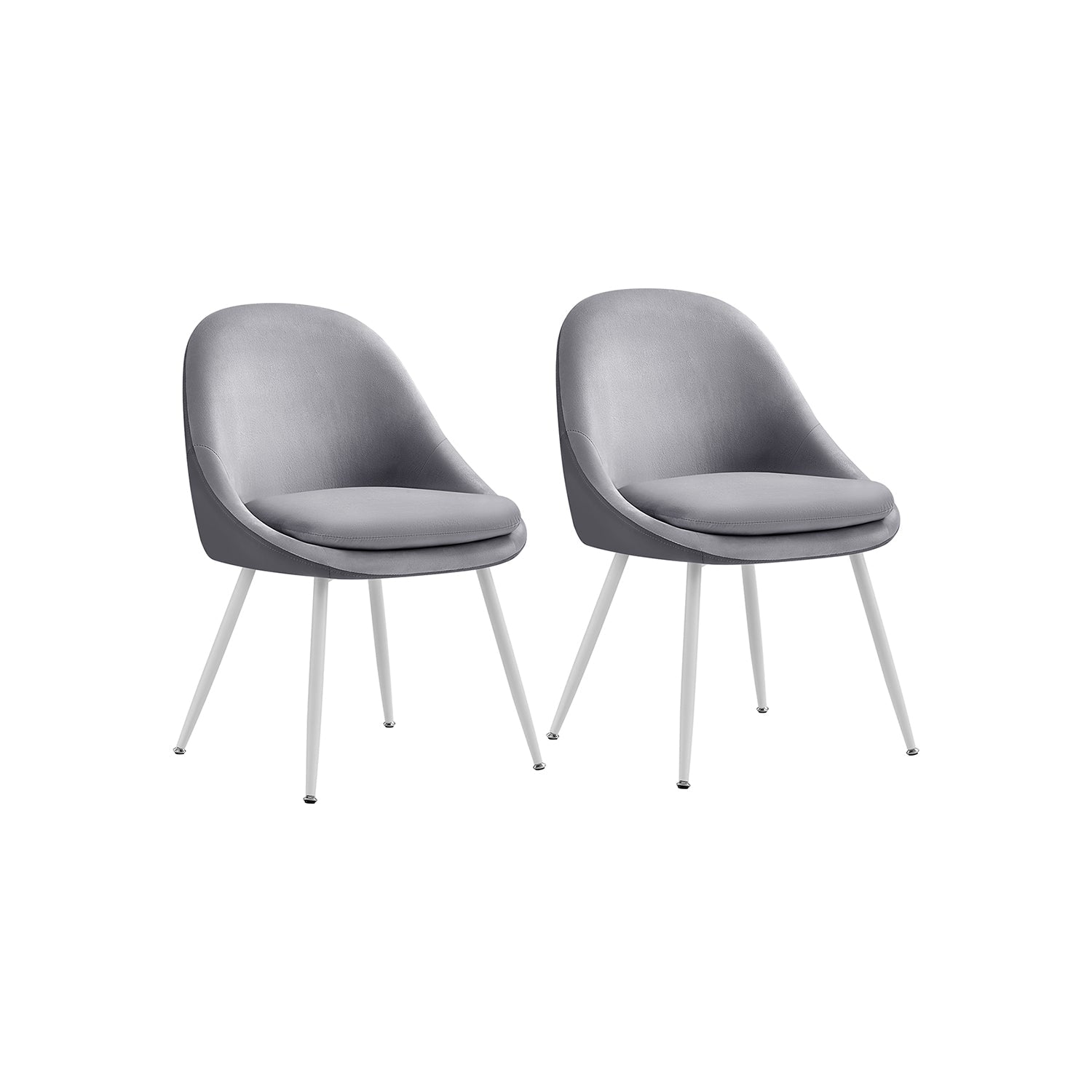 Dining room chair set of 2 with cushions pastel pink and cloud white