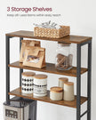 Kitchen Storage Rack – Steel – Heather Greige and Ink Black – 6 Shelves and 6 Hooks