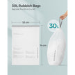 Heavy-Duty Drawstring Bin Bags – Plastic – White – Watertight, 180 Pieces (8-Gallon / 30L)