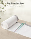 Heavy-Duty Drawstring Bin Bags – Plastic – White – Watertight, 180 Pieces (8-Gallon / 30L)