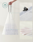 Heavy-Duty Drawstring Bin Bags – Plastic – White – Watertight, 180 Pieces (8-Gallon / 30L)