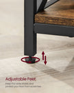 Lift-Top Coffee Table – Wood – Brown – Open and Hidden Storage with X-Shaped Bars