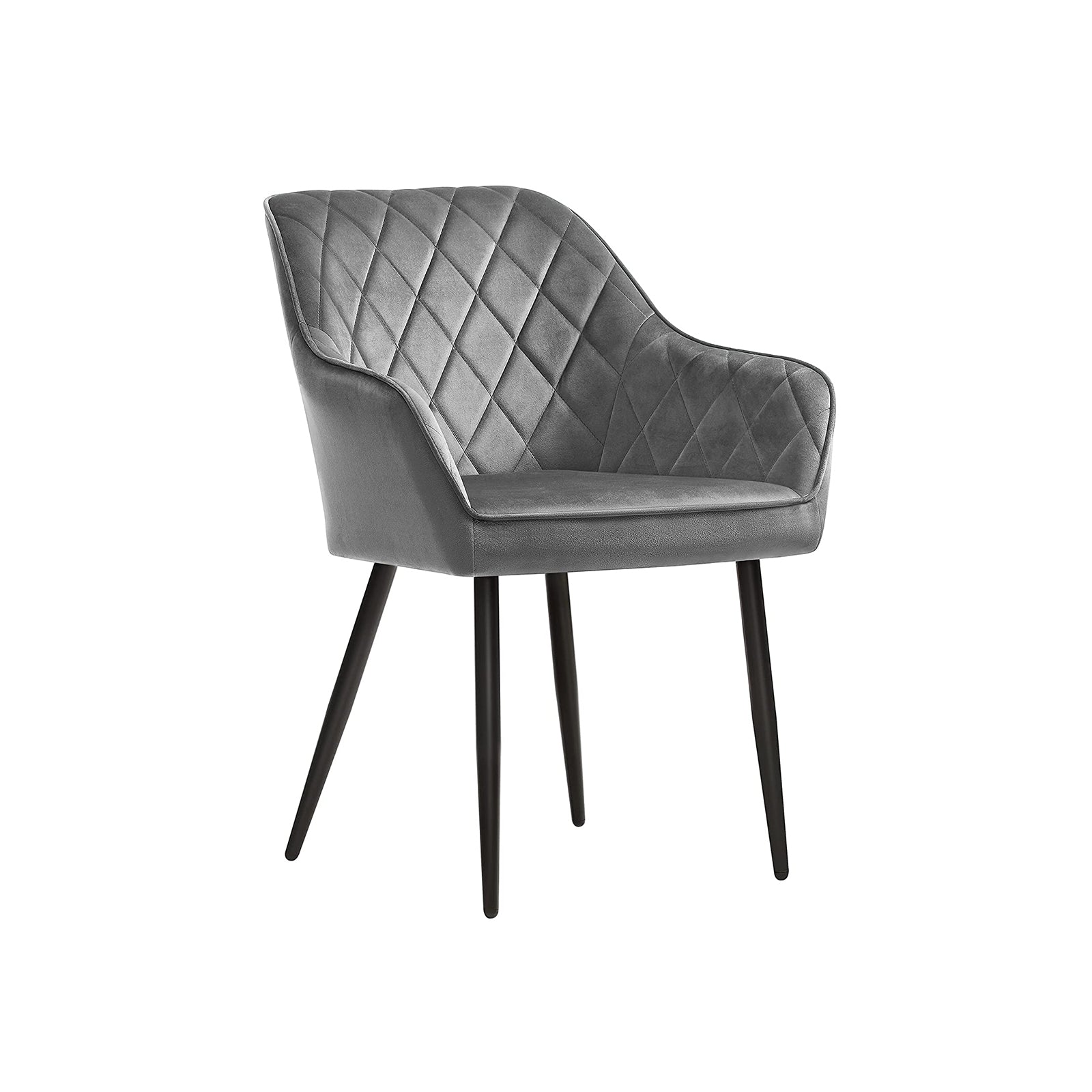 Dining room chair - Set of 2 - Chairs from Suede - Gray