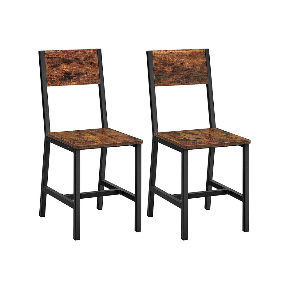 Dining Chair Set of 2 – Steel Frame – Industrial Style – Versatile for Dining Room, Living Room, Kitchen