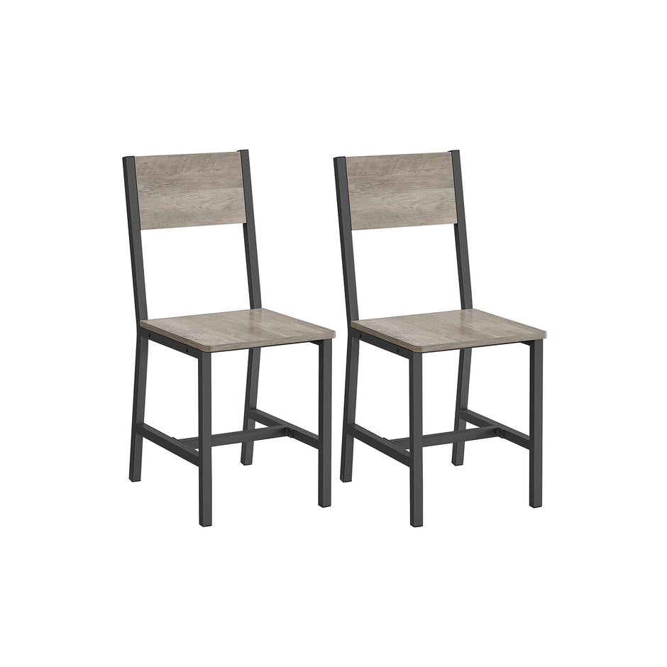 Dining Chair Set of 2 – Steel Frame – Industrial Style – Versatile for Dining Room, Living Room, Kitchen