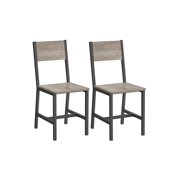 Dining Chair Set of 2 – Steel Frame – Industrial Style – Versatile for Dining Room, Living Room, Kitchen