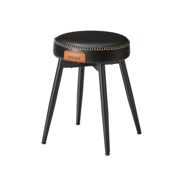Dining Chair – Synthetic Leather – Ink Black – Mid-Century Modern Design