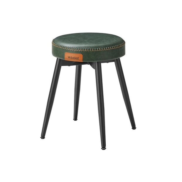 Dining Chair – Synthetic Leather – Ink Black – Mid-Century Modern Design