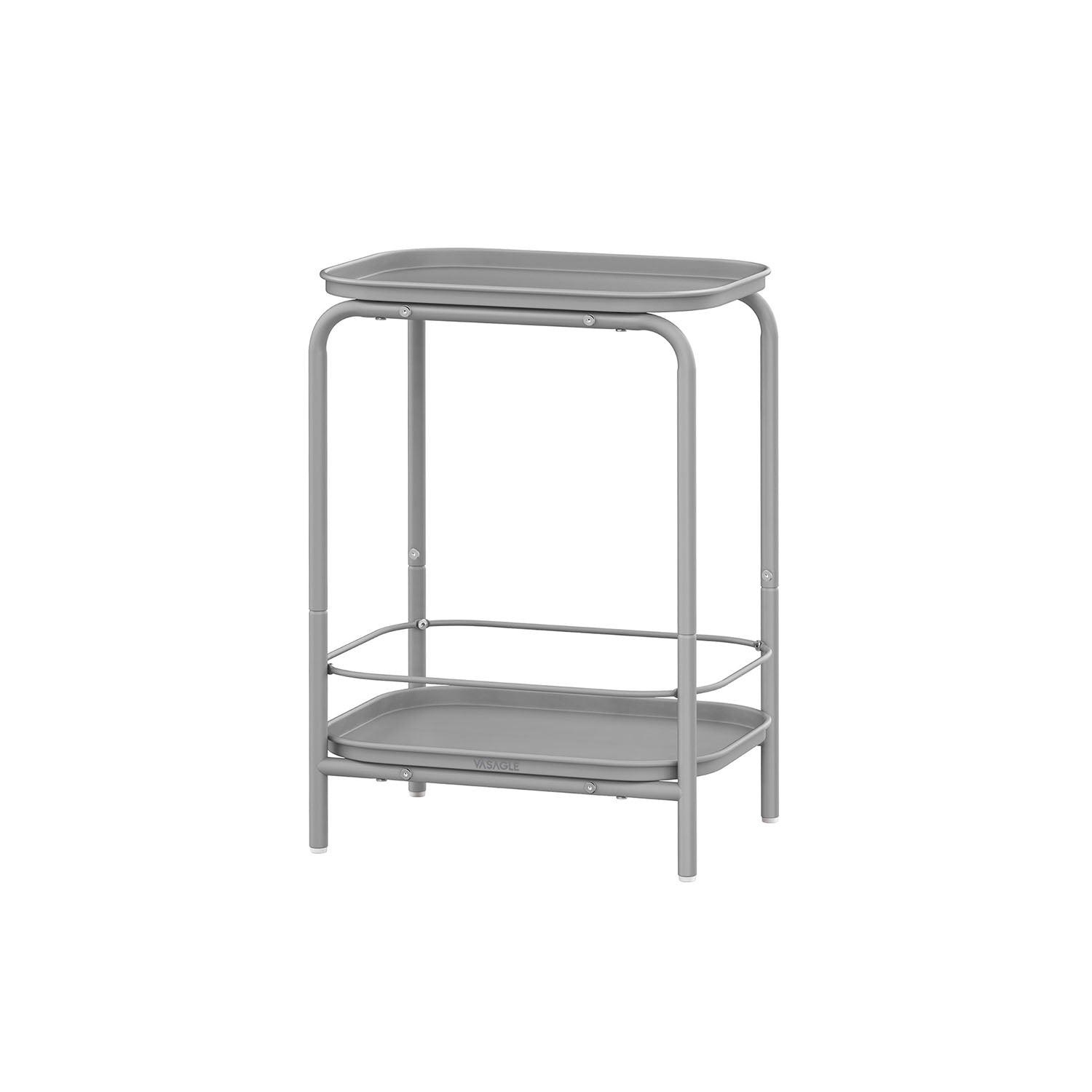 2-Tier Metal Side Table – Metal – Ink Black – Tray Surface
