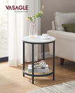 Coffee Table – Particleboard and Glass – Modern Minimalist – 2-Tier Design