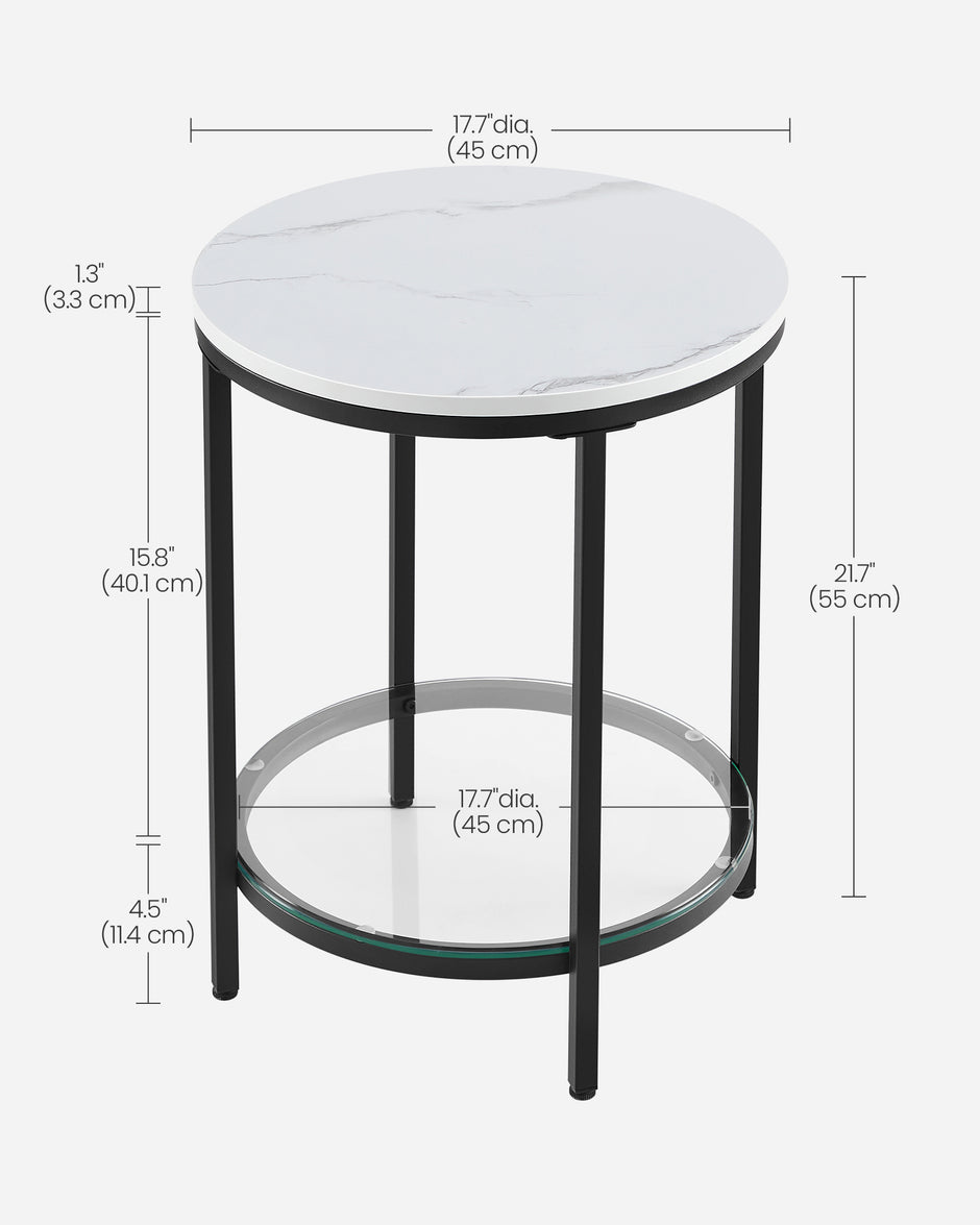 Coffee Table – Particleboard and Glass – Modern Minimalist – 2-Tier Design