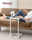 C-Shaped Side Table – Metal Frame – Industrial Style – Versatile for Living Room or Bedroom