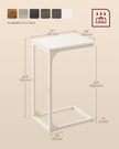 C-Shaped Side Table – Metal Frame – Industrial Style – Versatile for Living Room or Bedroom
