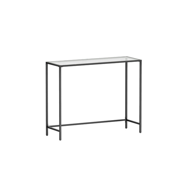 Console Table – Tempered Glass – Gold – Sturdy Design with Adjustable Feet