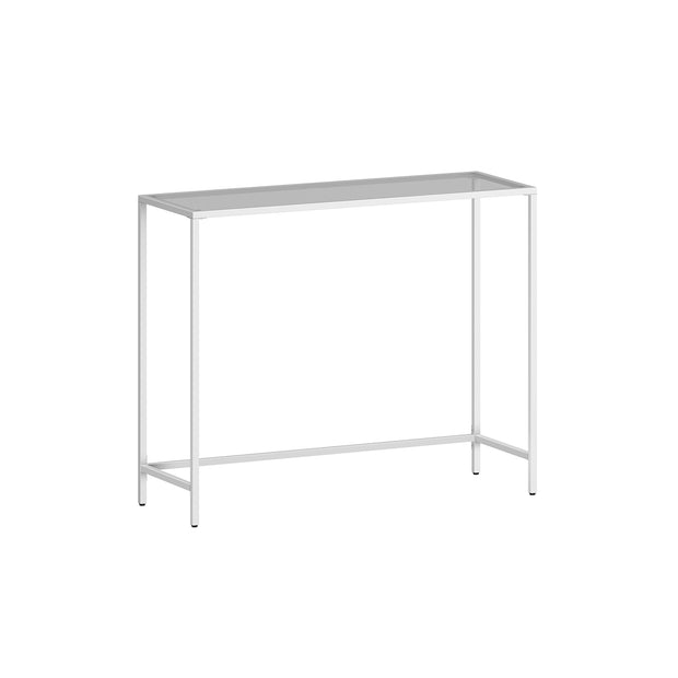 Console Table – Tempered Glass – Gold – Sturdy Design with Adjustable Feet