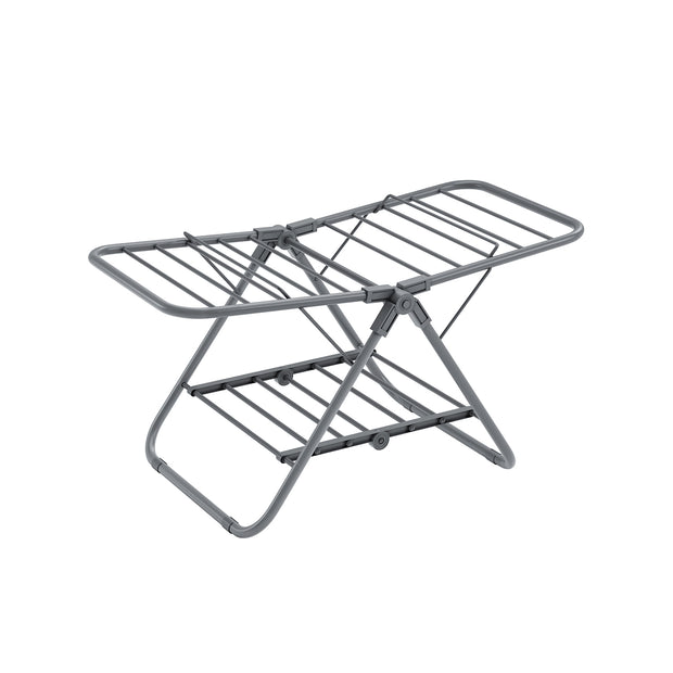 Foldable 2-Level Laundry Airer – Metal – Dove Grey – Space-Saving Design
