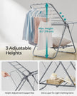 Foldable 2-Level Laundry Airer – Metal – Dove Grey – Space-Saving Design
