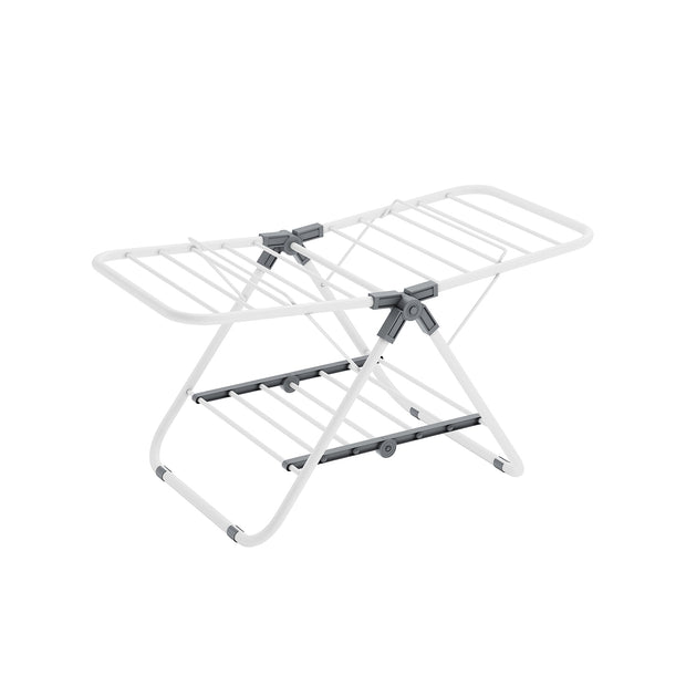 Foldable 2-Level Laundry Airer – Metal – Dove Grey – Space-Saving Design