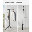 Clothes Drying Rack – Stainless Steel – Silver – Foldable and Space-Saving with 3 Arms