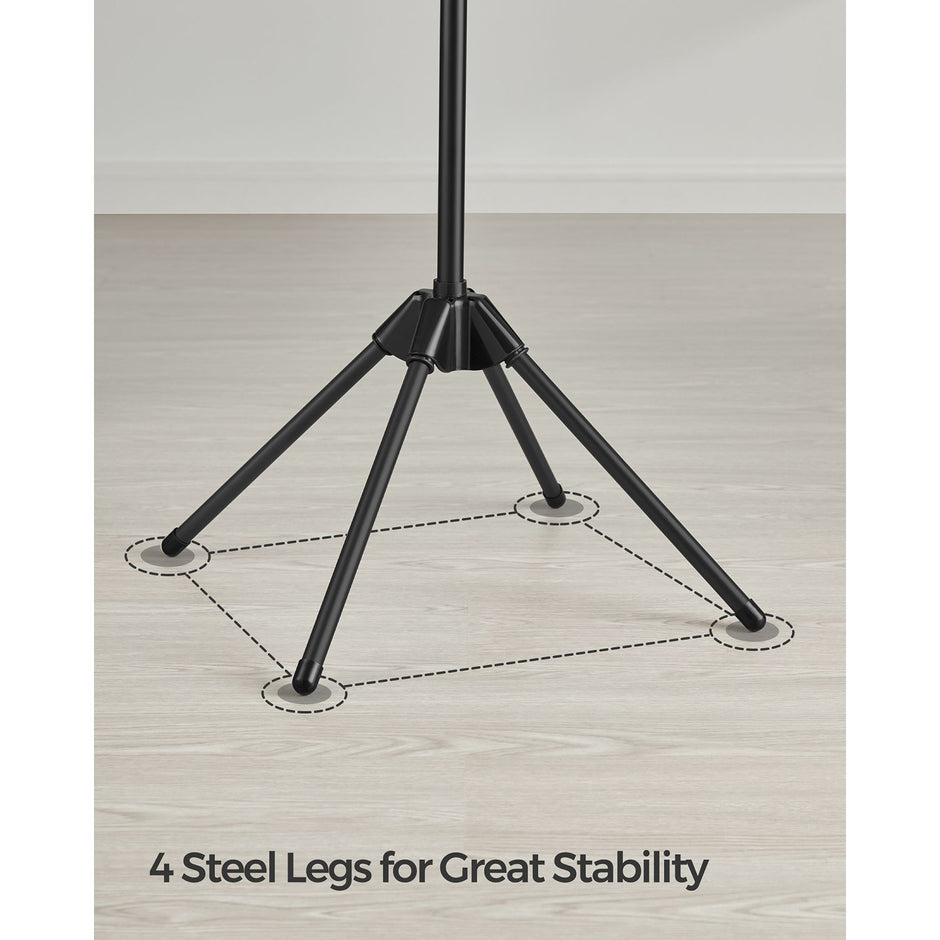 Clothes Drying Rack – Stainless Steel – Silver – Foldable and Space-Saving with 3 Arms