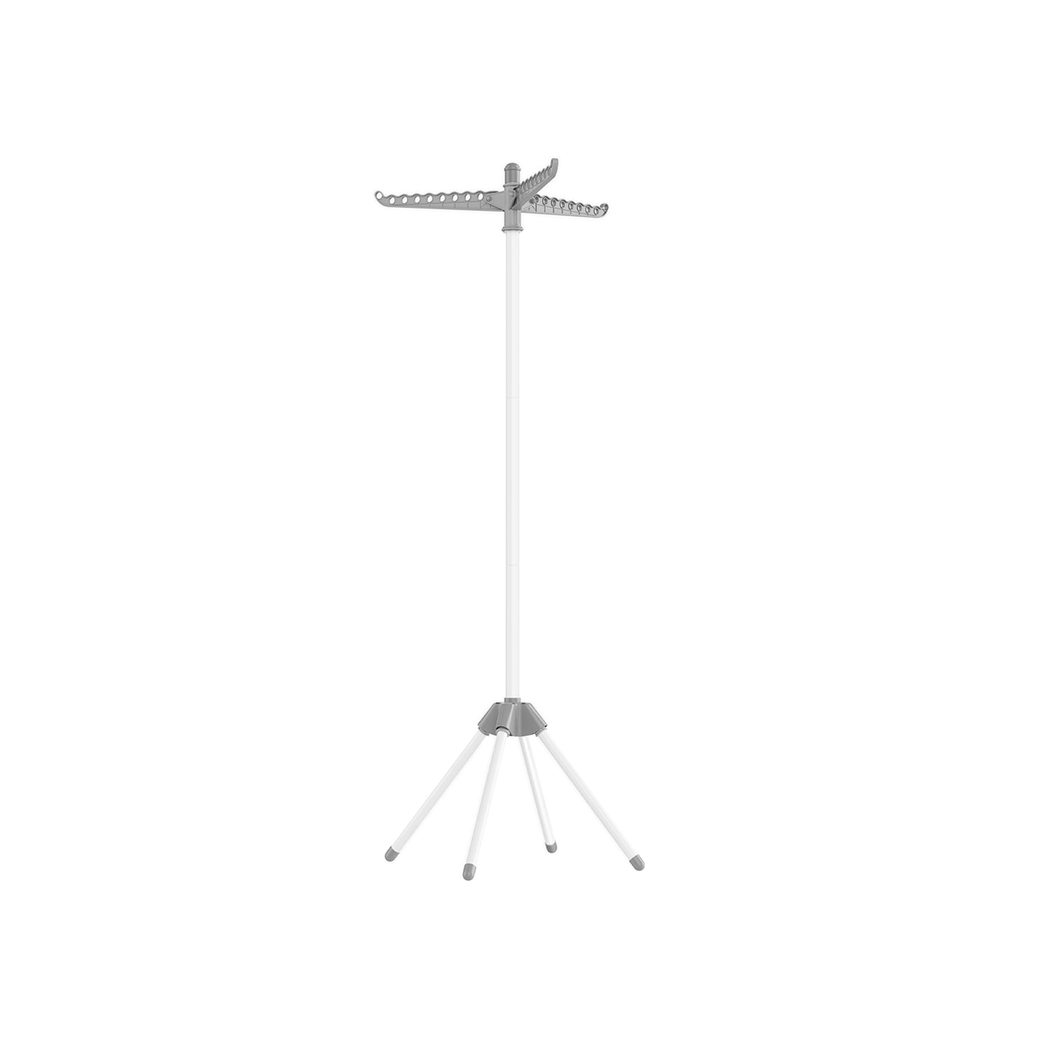 Clothes Drying Rack – Stainless Steel – Silver – Foldable and Space-Saving with 3 Arms