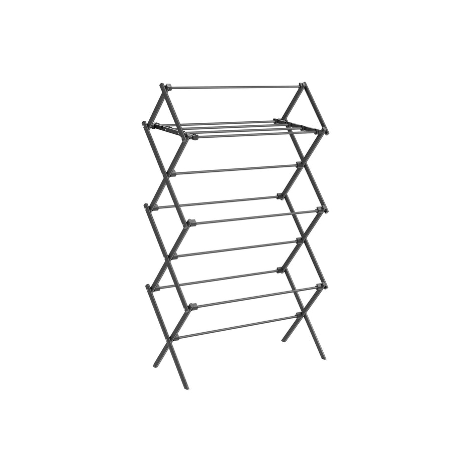 Foldable Clothes Airer – Steel – White – Compact Design for Indoor and Outdoor Use