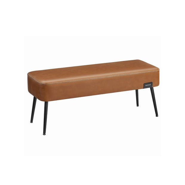 Ottoman Bench – Synthetic Leather – Forest Green – Mid-Century Modern Design, Load Capacity 300 kg