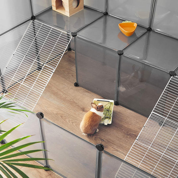 Pet Playpen – Plastic – Grey – Indoor DIY Expandable Design