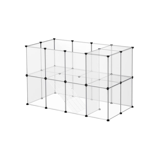 Pet Playpen – Clear Plastic – Grey – DIY Design for Small Animals