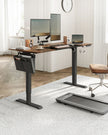 Height Adjustable Electric Standing Desk – Wood – Black – Ergonomic Design