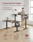 Height Adjustable Electric Standing Desk – Wood – Black – Ergonomic Design