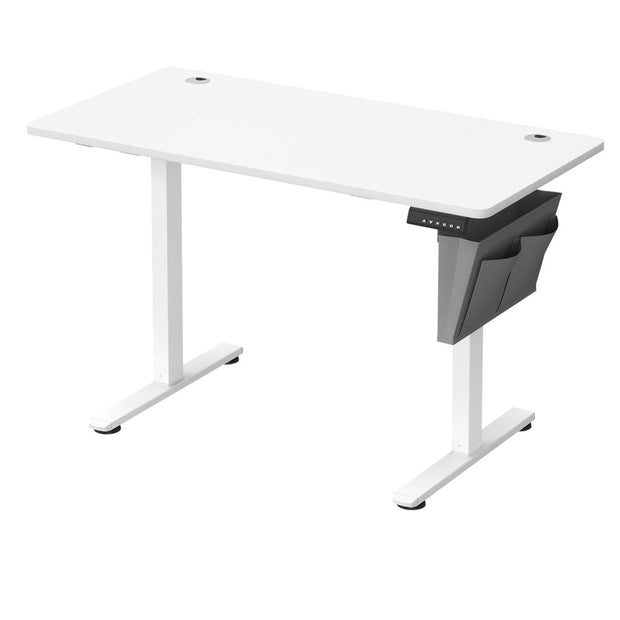 Height Adjustable Desk – Electric – Cloud White – 4 Memory Height Settings, Storage Pocket