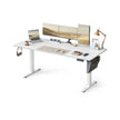 Electric Standing Desk – Engineered Wood – Cloud White – Height Adjustable with 4 Memory Settings and Storage Pocket