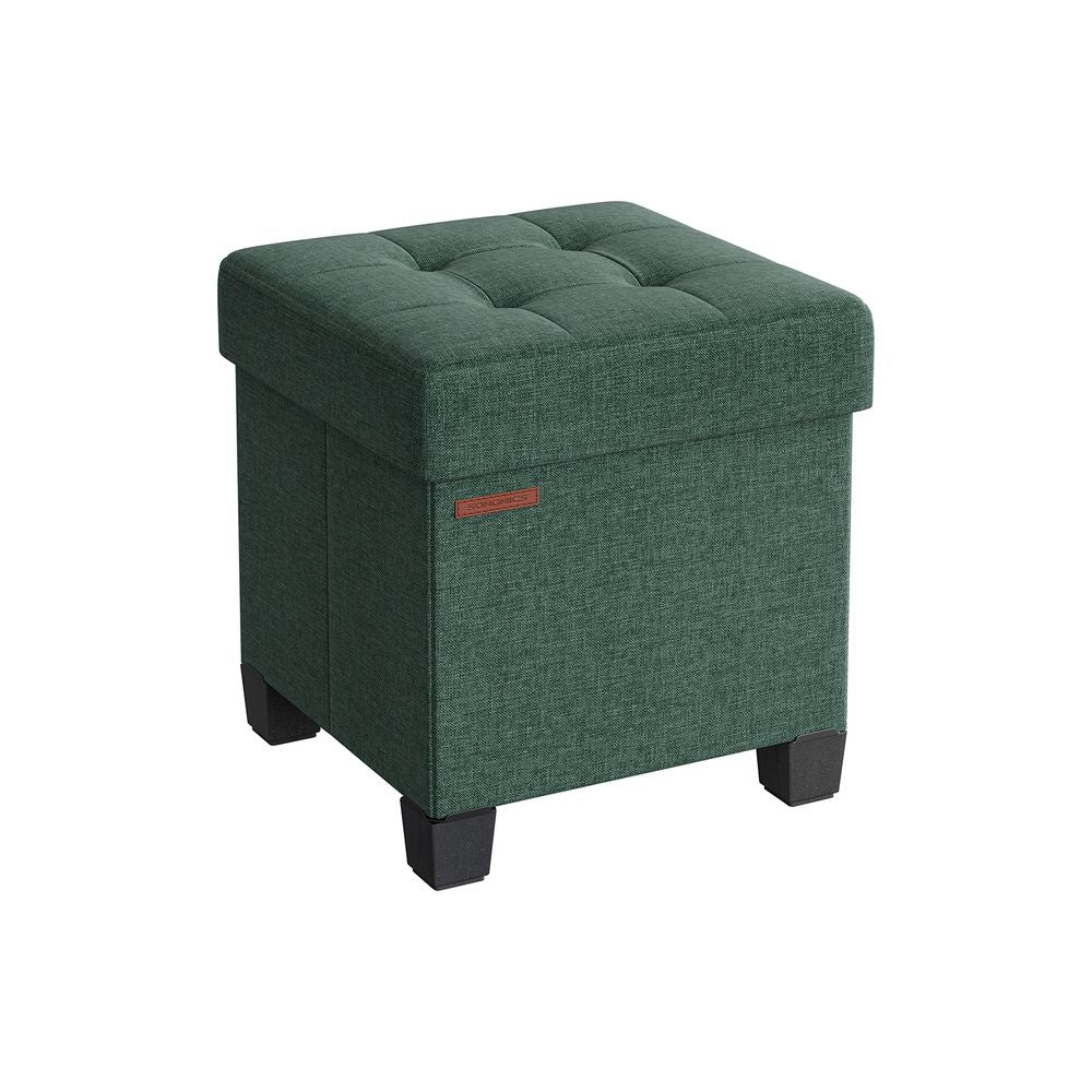 Foldable Storage Ottoman – Fabric – Ink Black – Weight Capacity 300 kg