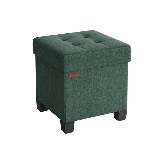 Foldable Storage Ottoman – Fabric – Ink Black – Weight Capacity 300 kg