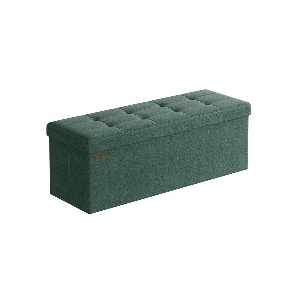 Storage Ottoman – Fabric – Light Black – Padded, Foldable, 120L Capacity, Holds up to 300 kg