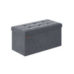 Foldable Velvet Storage Ottoman Bench – Ink Black – Includes 2 Extra Storage Boxes – 300 kg Load Capacity – Ideal for Hallway and Living Room