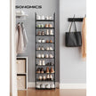 10-Tier Shoe Rack – Metal Frame – Black – Space-Saving Design with Non-Woven Fabric Shelves