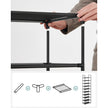 10-Tier Shoe Rack – Metal Frame – Black – Space-Saving Design with Non-Woven Fabric Shelves