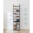 10-Tier Shoe Rack – Metal Frame – Black – Space-Saving Design with Non-Woven Fabric Shelves