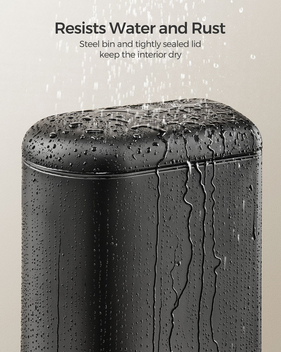 Small Pedal Bin – Steel – Silver – 10L Capacity with Removable Inner Bucket and Slow Close Lid