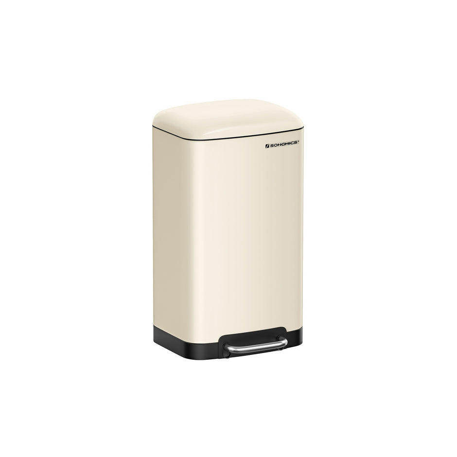 Pedal Bin – Stainless Steel – Silver – 30L Capacity with Soft Close Lid and Non-slip Base
