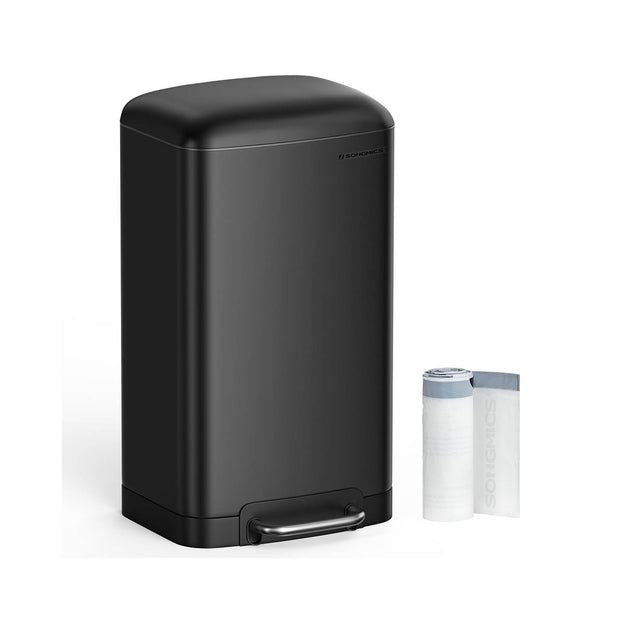 Pedal Bin – Stainless Steel – Silver – 30L Capacity with Soft Close Lid and Non-slip Base