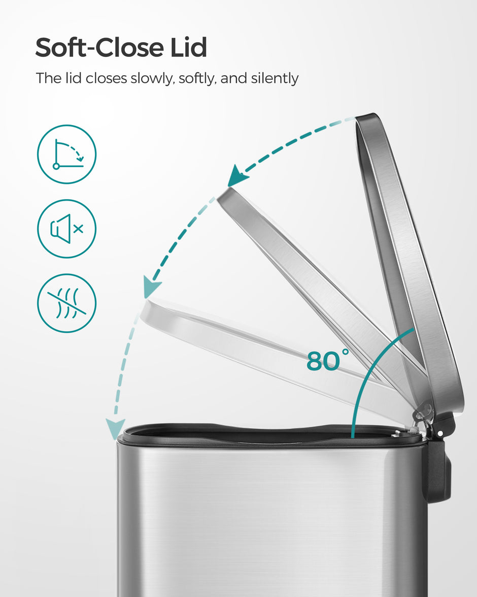 Pedal Kitchen Bin – Steel – 50L – Soft Close, Step-On Feature