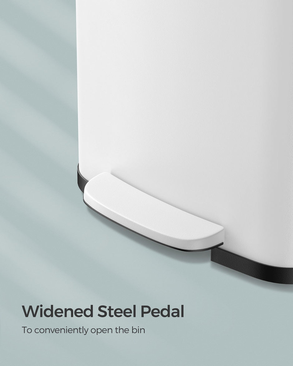 Metal Waste Pedal Bin – 68L – Silver – Tall with Lid