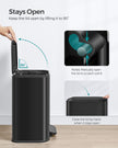 20L Kitchen Bin – Steel – Ink Black – Soft-Close Lid and Wide Non-Slip Pedal