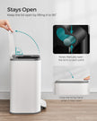 20L Kitchen Bin – Steel – Cloud White – Soft-Close Lid and Wide Non-Slip Pedal