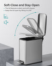 Small Steel Pedal Bin – 5L – Soft Close – Slim Design for Small Spaces