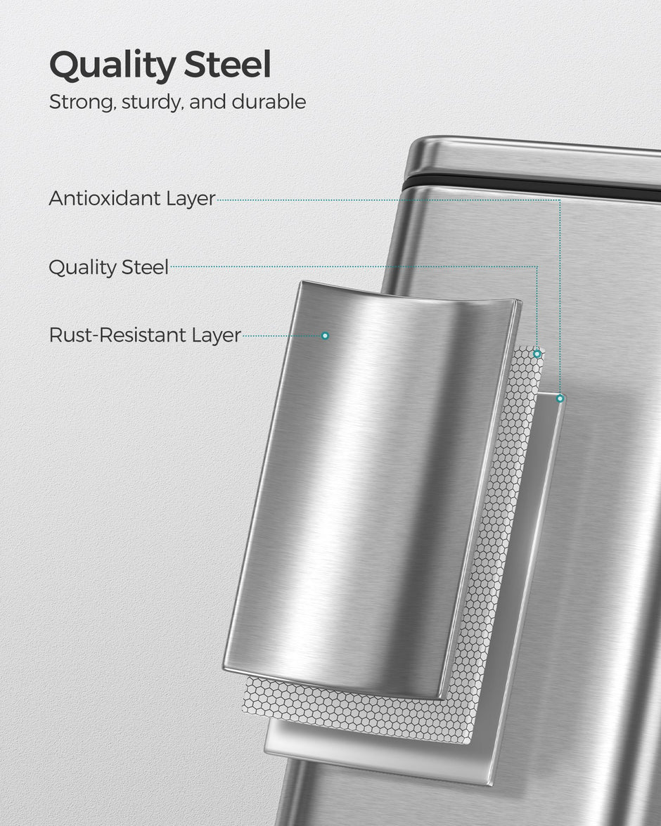 Small Steel Pedal Bin – 5L – Soft Close – Slim Design for Small Spaces